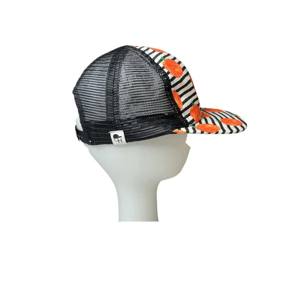 George Hats Pumpkins Black Trucker Hat Snapback Baseball Cap Youth UPF Fall